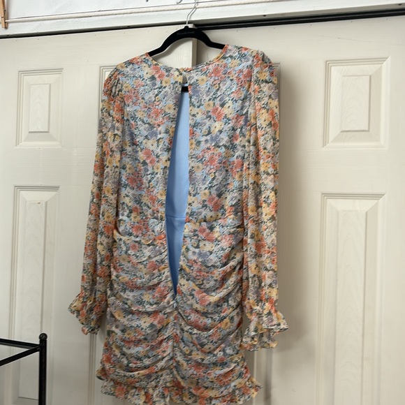 VICI collection long sleeve floral tiered mini dress - Picture 6 of 6